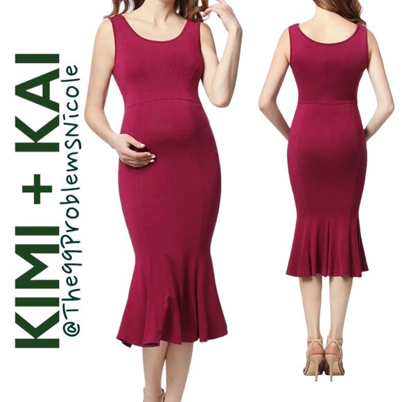 Kimi and Kai Bria Maternity Mermaid Dress - Picture 1 of 8